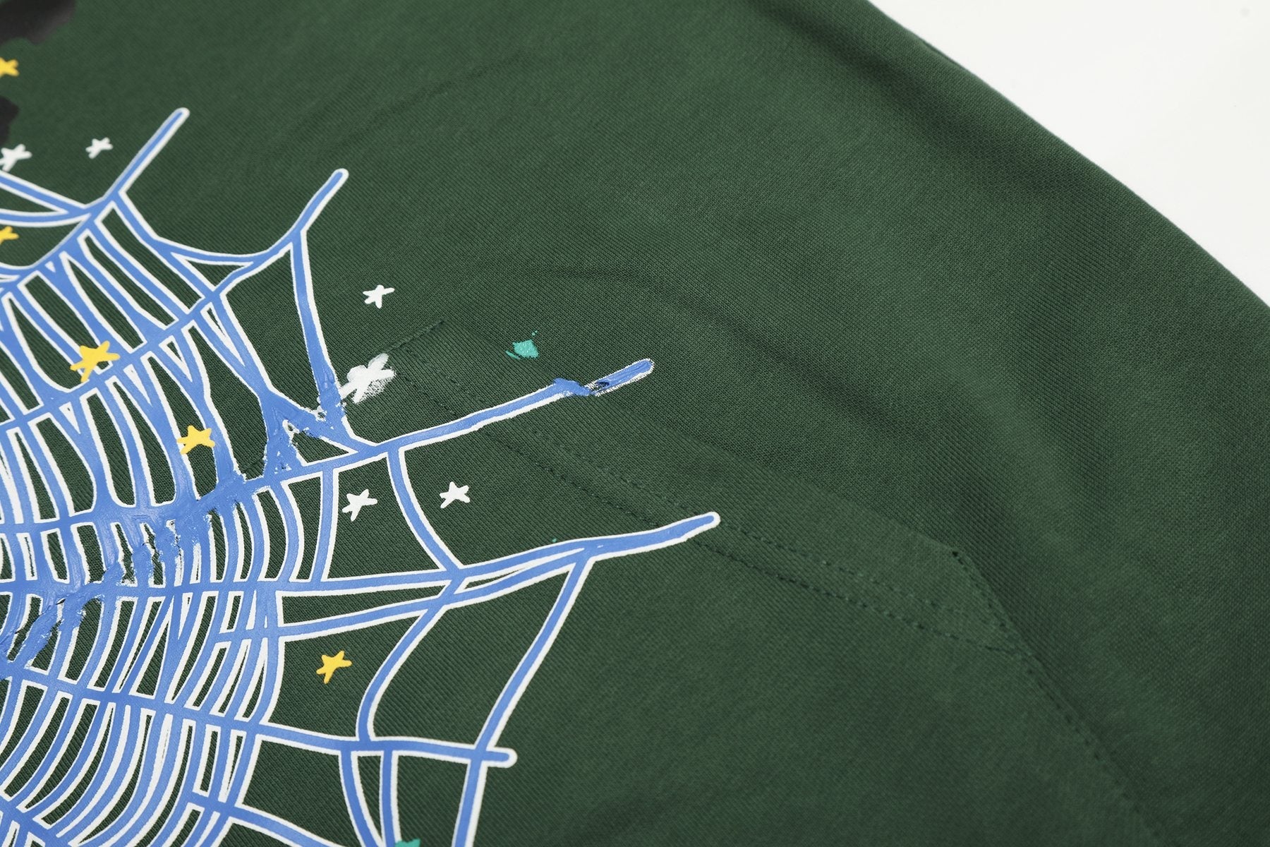 Sp5der Spiderweb Graphic Hoodie — detail