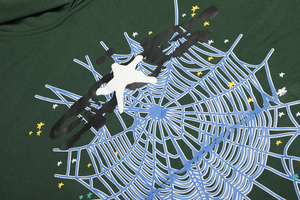 Sp5der Spiderweb Graphic Hoodie — detail