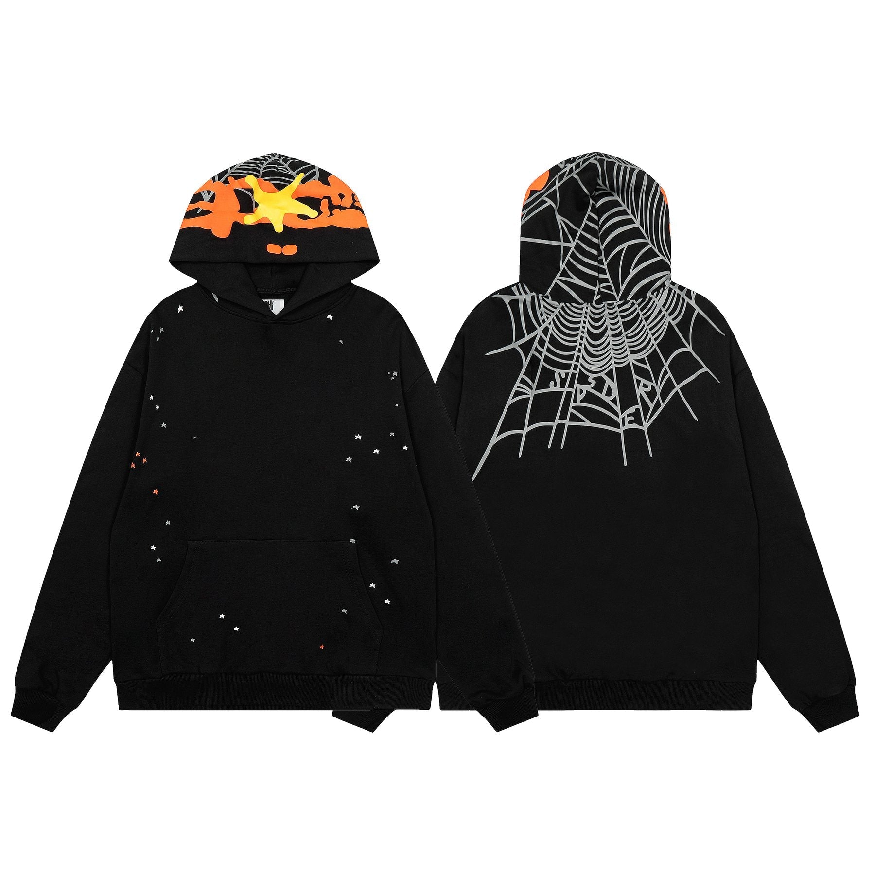 Sp5der Spiderweb Graphic Hoodie & Jogger Matching Set — front