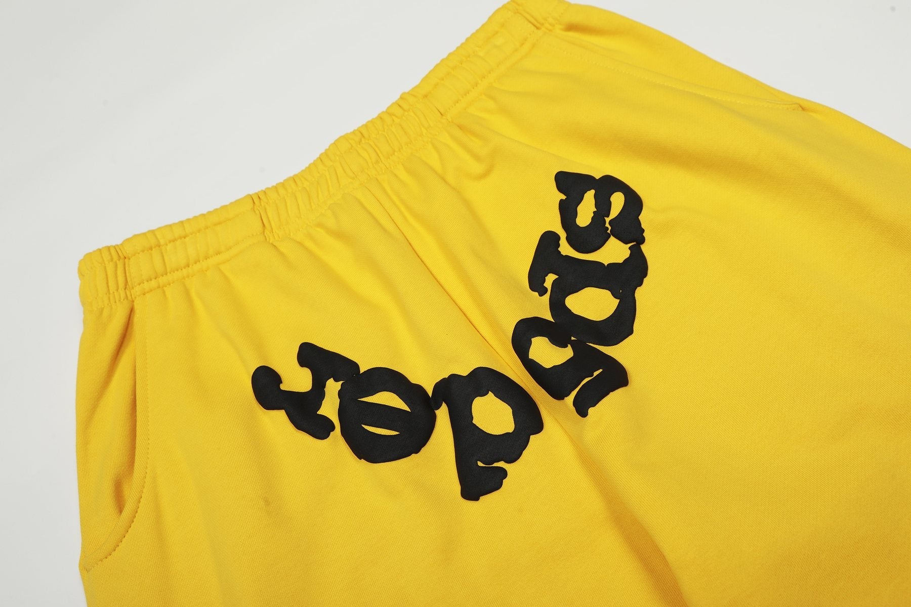 Sp5der Yellow Graphic Hoodie & Sweatpants Matching Set — detail