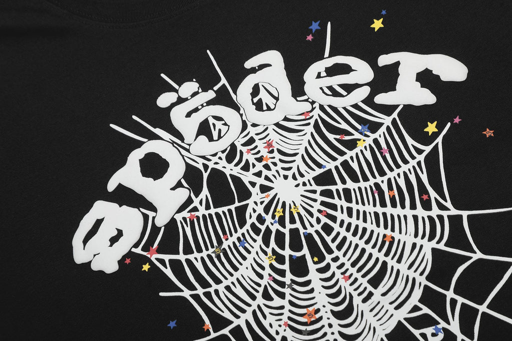 Sp5der Spiderweb Graphic Short-Sleeve T-Shirt — detail