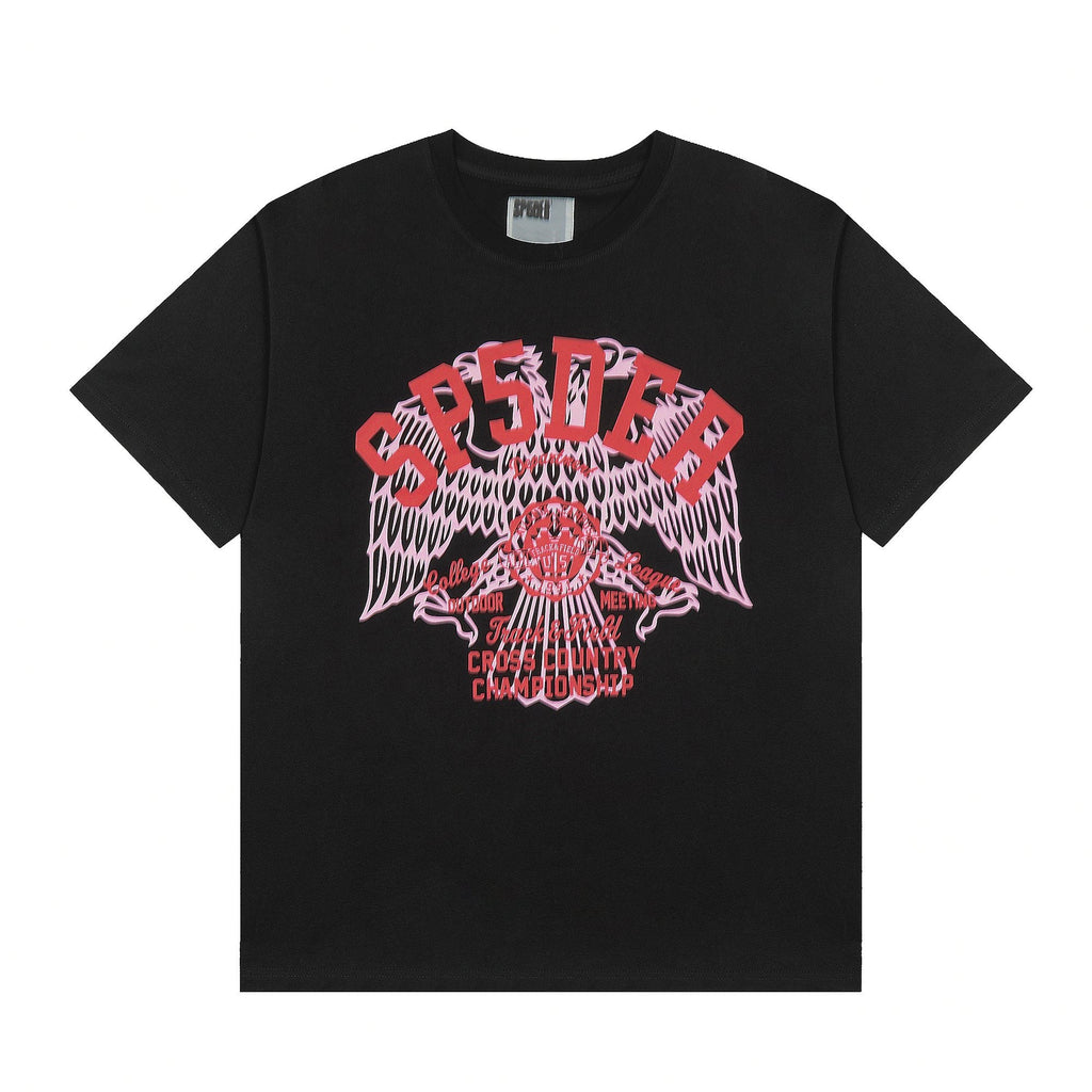 Sp5der Red/Pink Front Graphic T-Shirt — hero