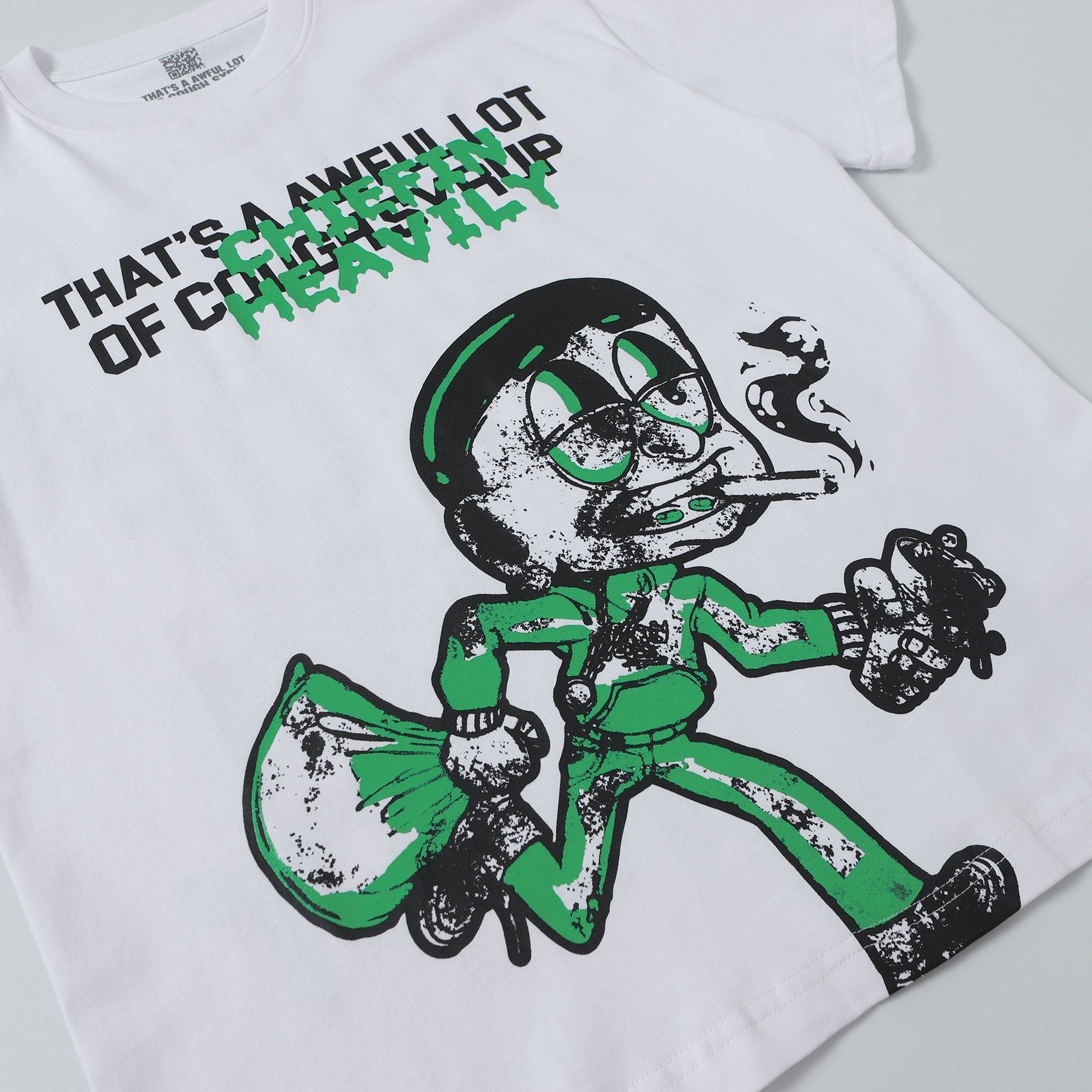 THAT'S A AWFUL LOT OF COUGH SYRUP Graphic Short-Sleeve T-Shirt — detail