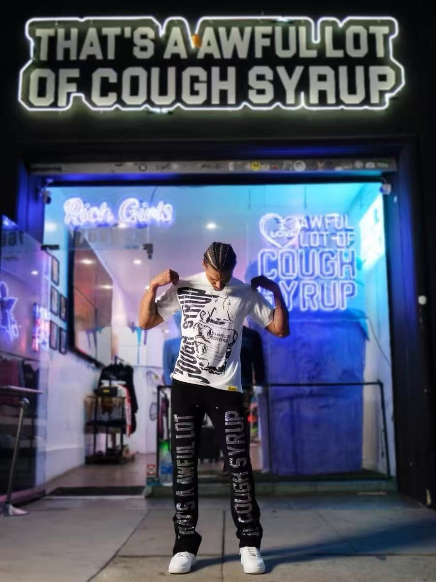 THAT'S A AWFUL LOT OF COUGH SYRUP Graphic Short-Sleeve T-Shirt — context