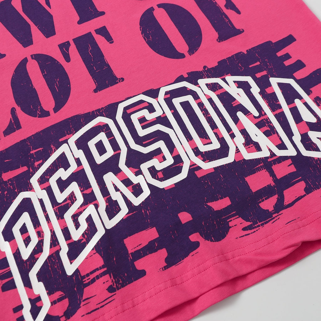 THAT'S A AWFUL LOT OF COUGH SYRUP Pink Front & Back Graphic T-Shirt — detail