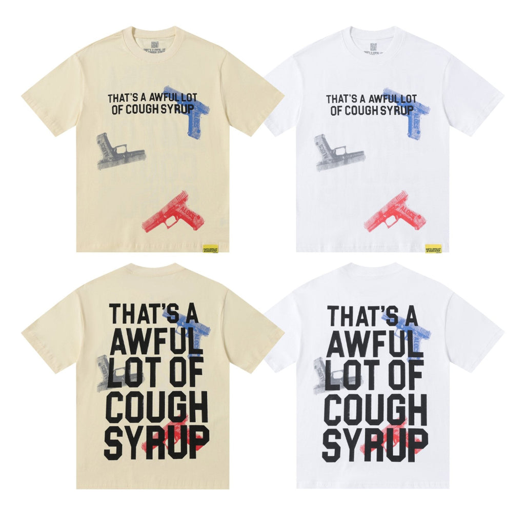 THAT'S A AWFUL LOT OF COUGH SYRUP Pistol Graphic Short-Sleeve T-Shirt — comparison