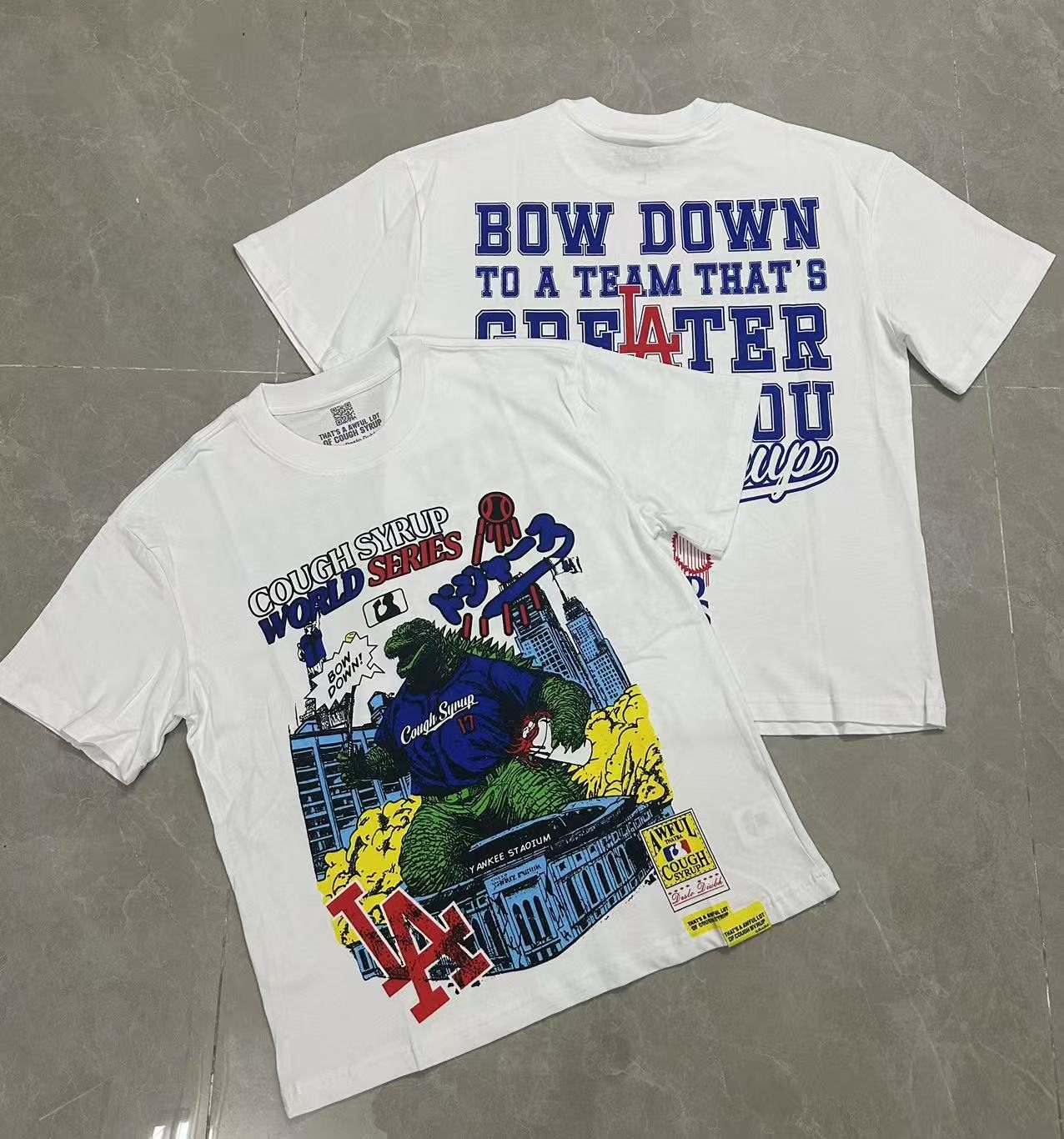 THAT'S A AWFUL LOT OF COUGH SYRUP Baseball Graphic T-Shirt — context
