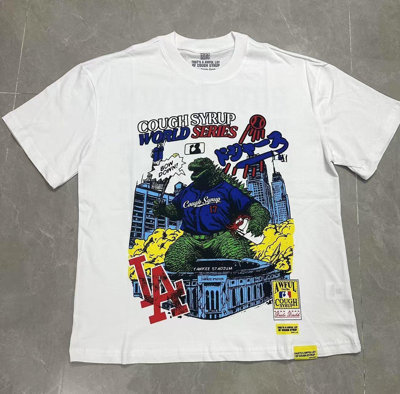 THAT'S A AWFUL LOT OF COUGH SYRUP Baseball Graphic T-Shirt — front