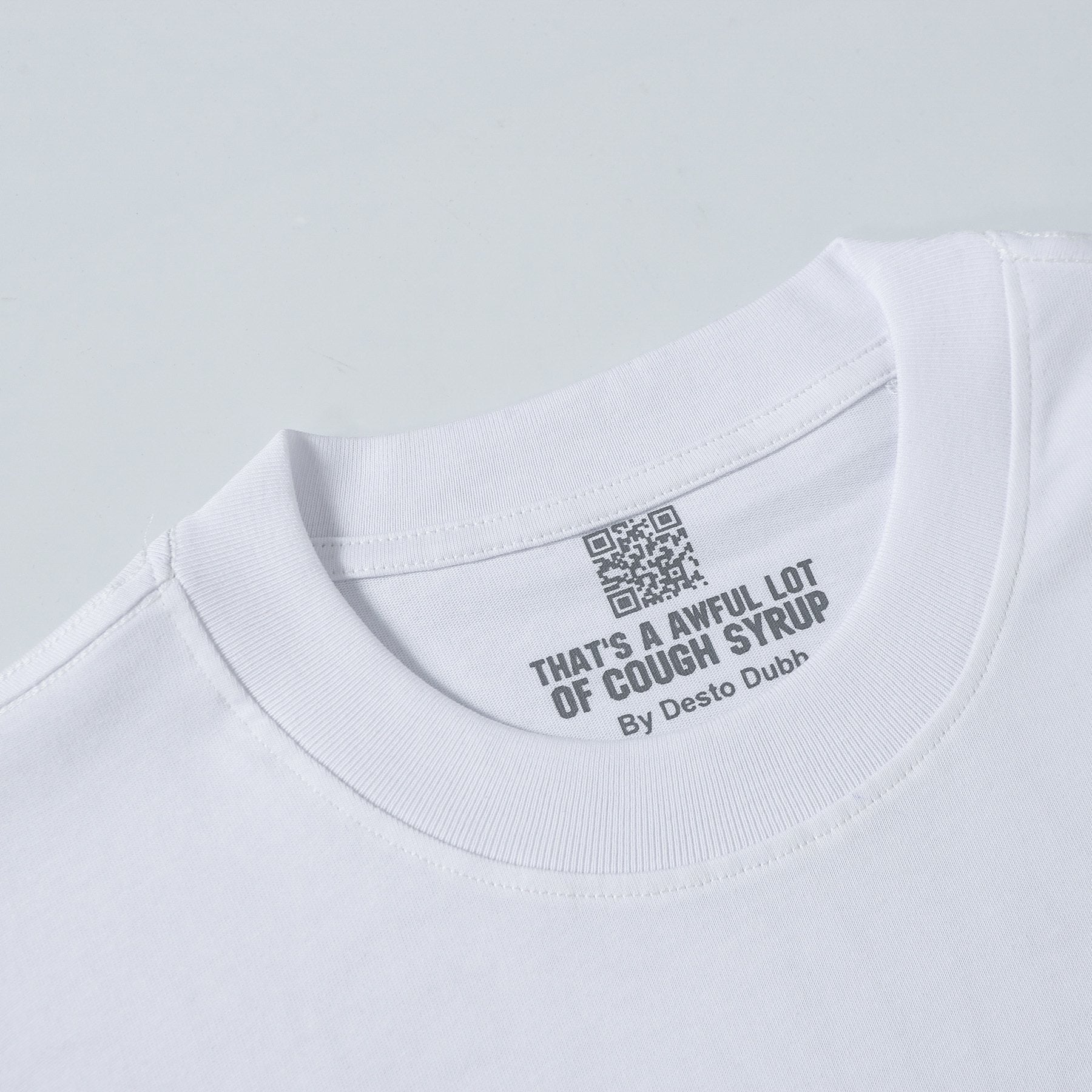 THAT'S A AWFUL LOT OF COUGH SYRUP Bottle Graphic Short-Sleeve T-Shirt — neck_label