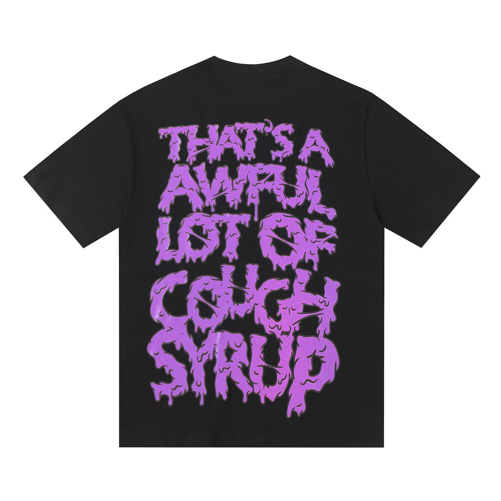 THAT'S A AWFUL LOT OF COUGH SYRUP Skeleton Graphic T-Shirt — back