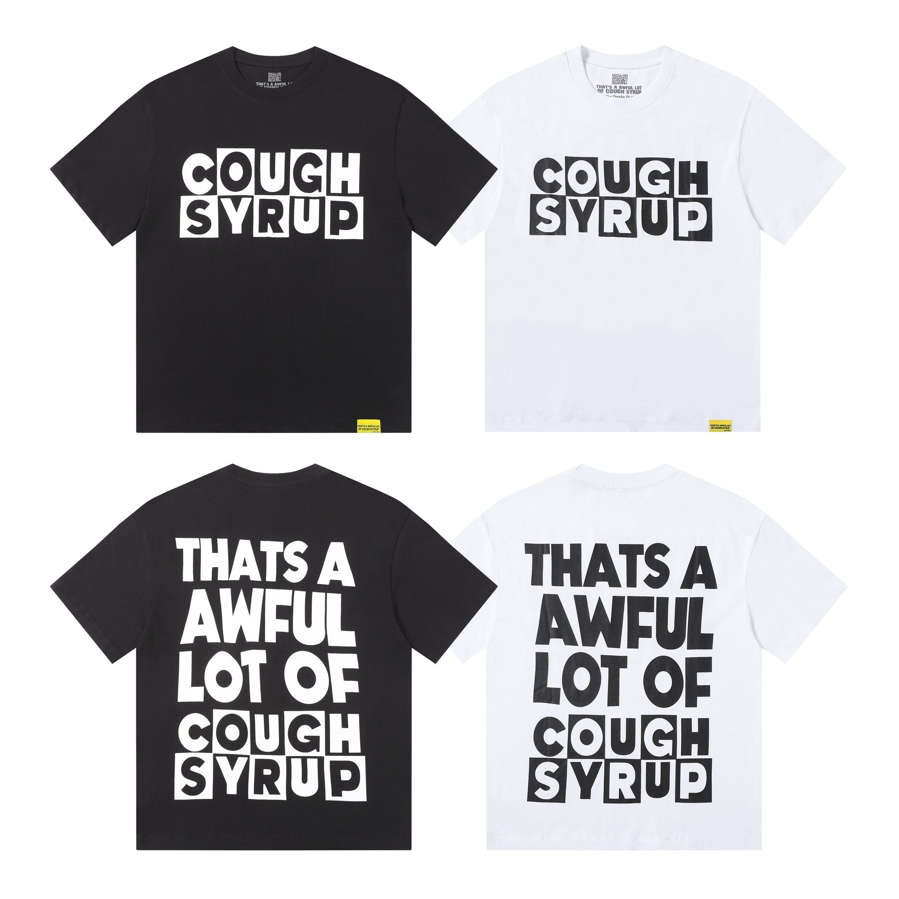 THAT'S A AWFUL LOT OF COUGH SYRUP Front & Back Graphic T-Shirt — comparison