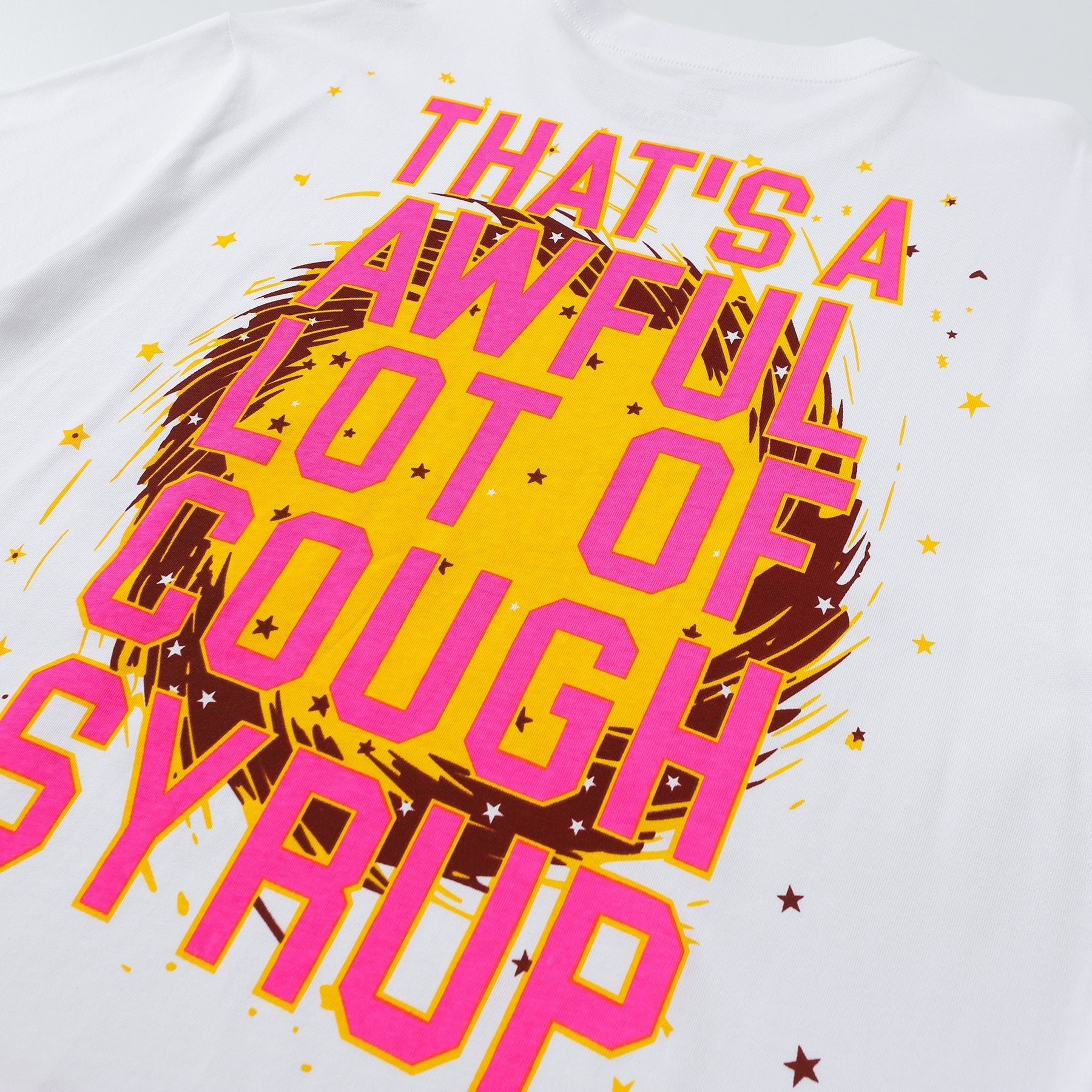 THAT'S A AWFUL LOT OF COUGH SYRUP Eagle Graphic T-Shirt — detail