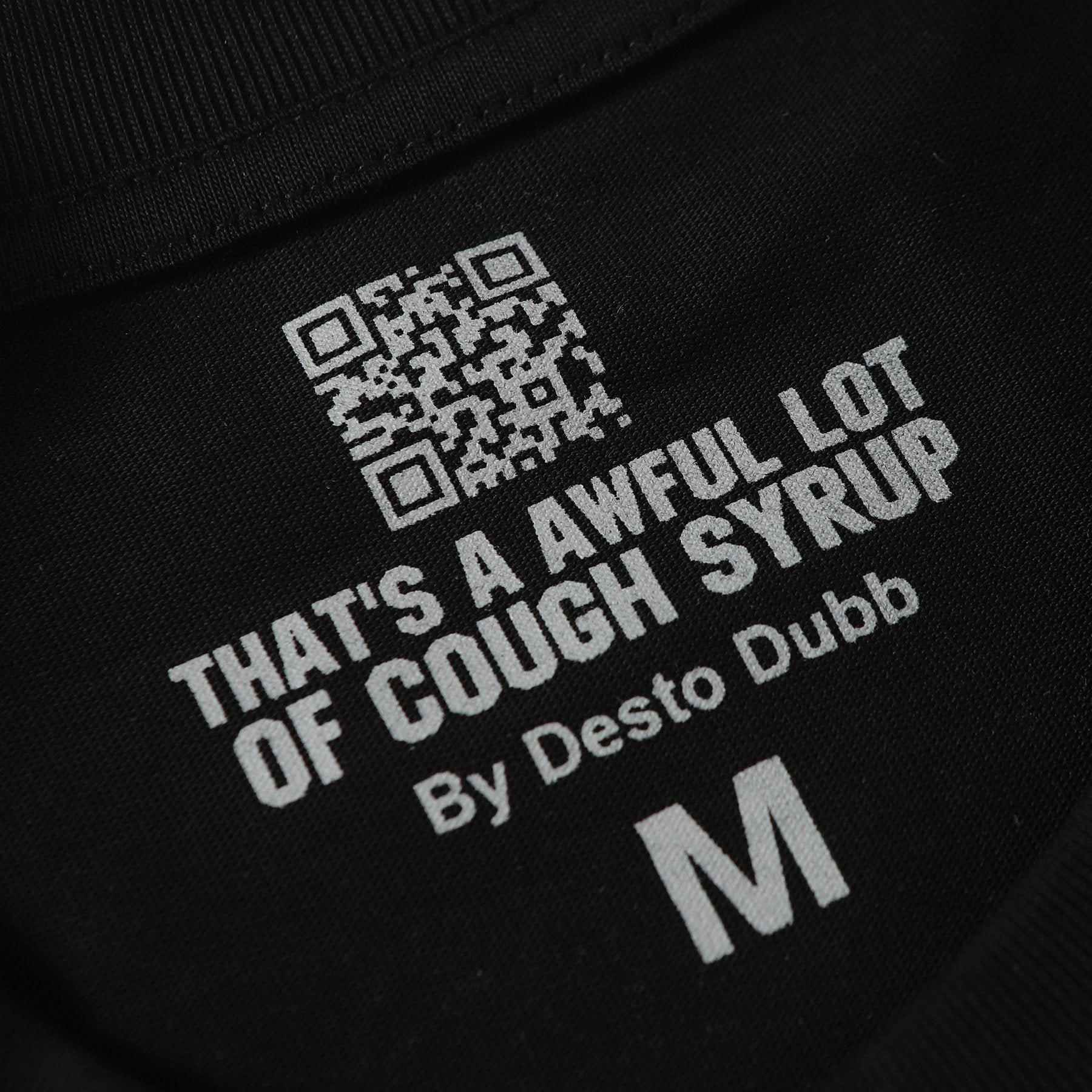 THAT'S A AWFUL LOT OF COUGH SYRUP Front & Back Graphic T-Shirt — neck_label