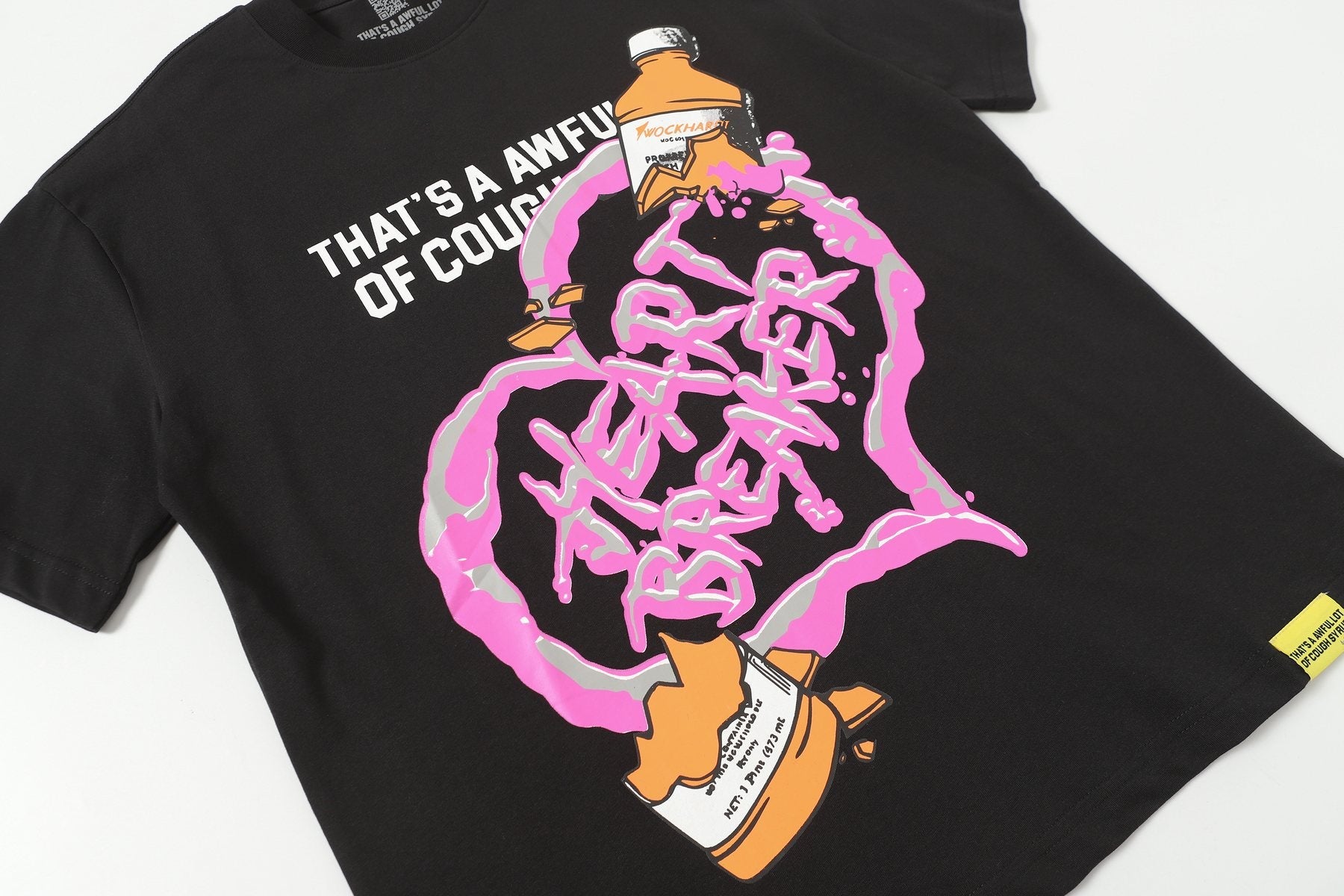THAT'S A AWFUL LOT OF COUGH SYRUP Front & Back Graphic Short-Sleeve T-Shirt — front