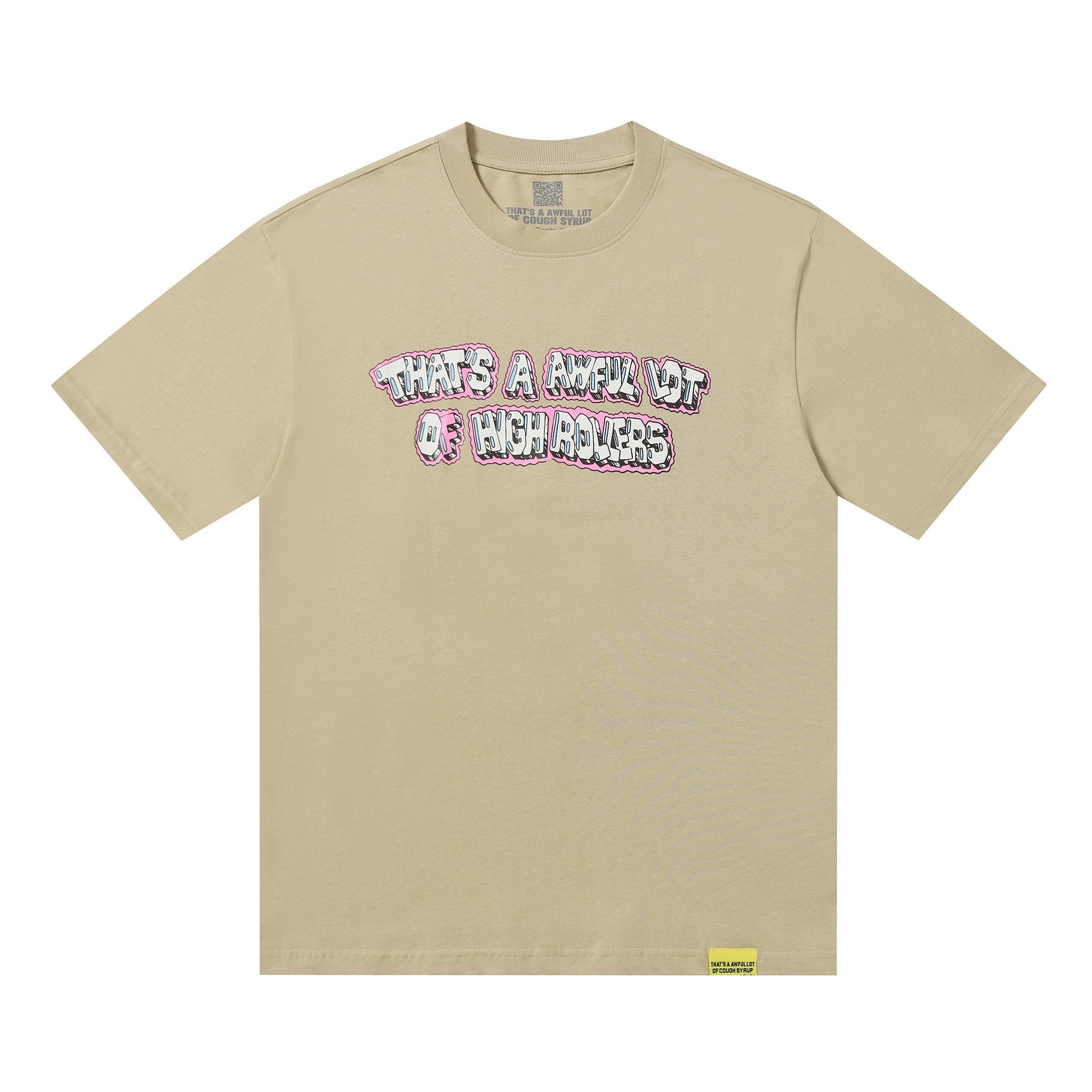 THAT'S A AWFUL LOT OF COUGH SYRUP Khaki Casino Dice Graphic T-Shirt — hero