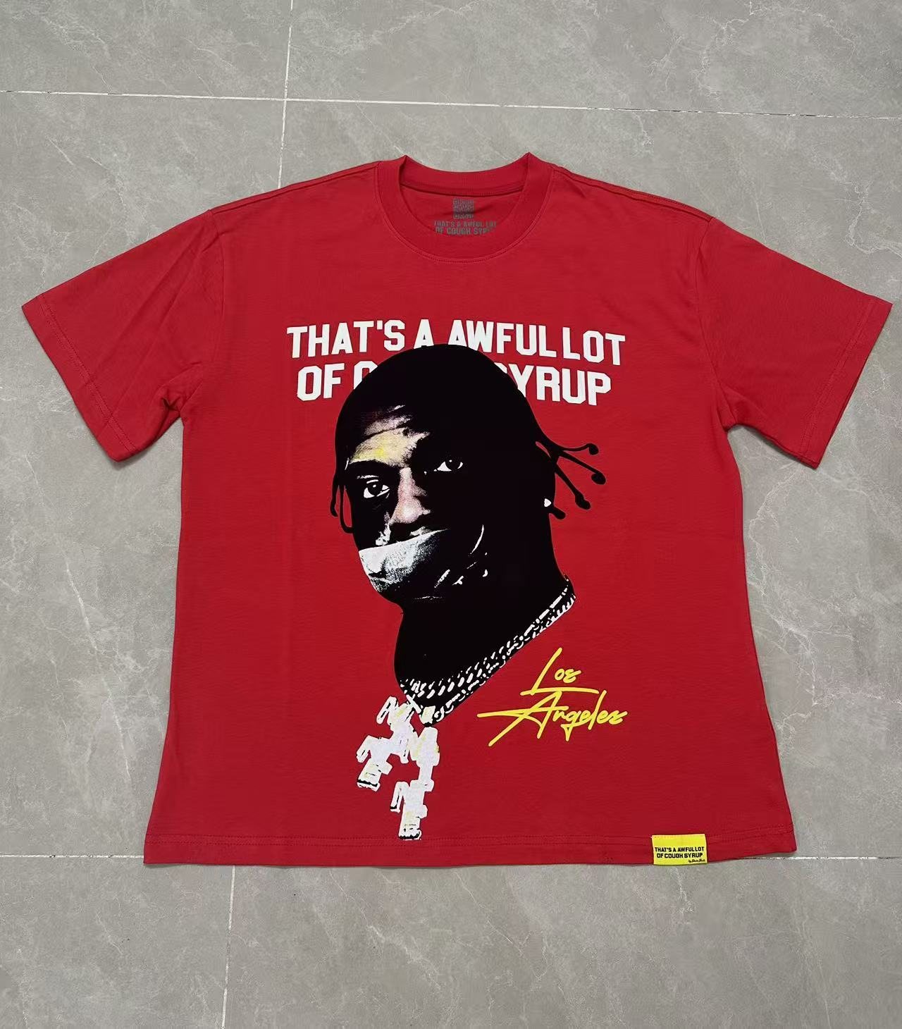 THAT'S A AWFUL LOT OF COUGH SYRUP Portrait Graphic T-Shirt — front