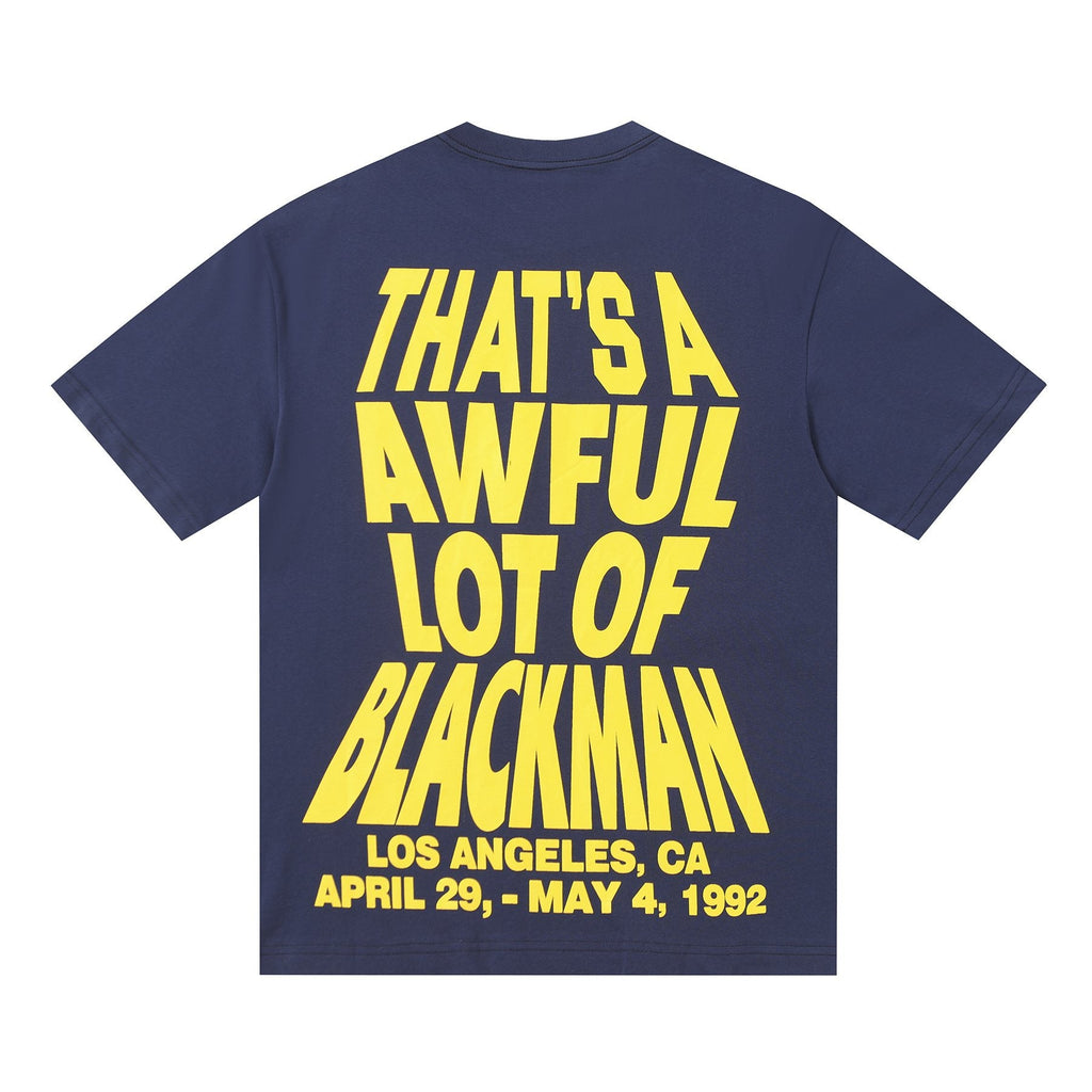 THAT'S A AWFUL LOT OF COUGH SYRUP Navy Graphic Short-Sleeve T-Shirt — back