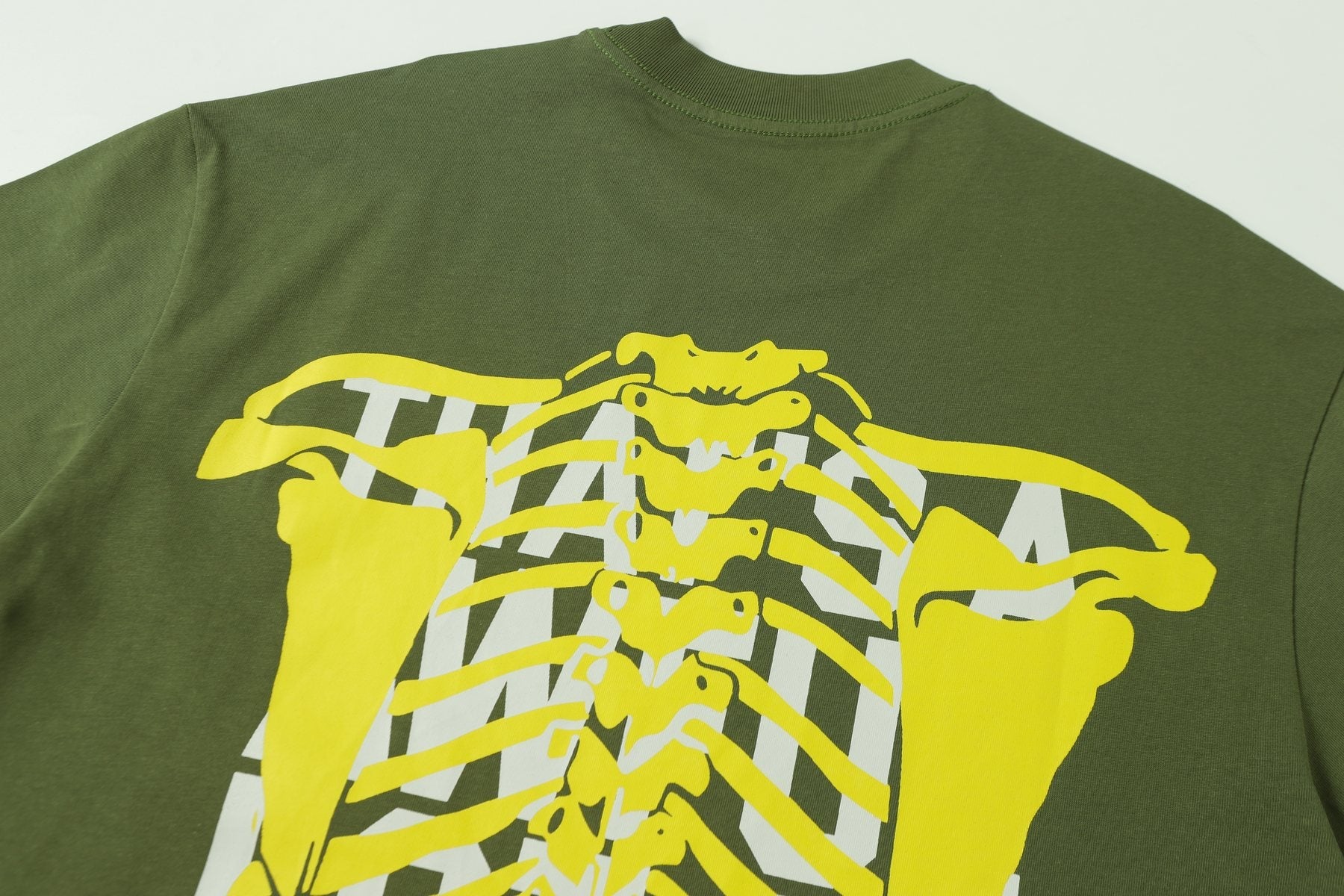THAT'S A AWFUL LOT OF COUGH SYRUP Ribcage Graphic T-Shirt — detail