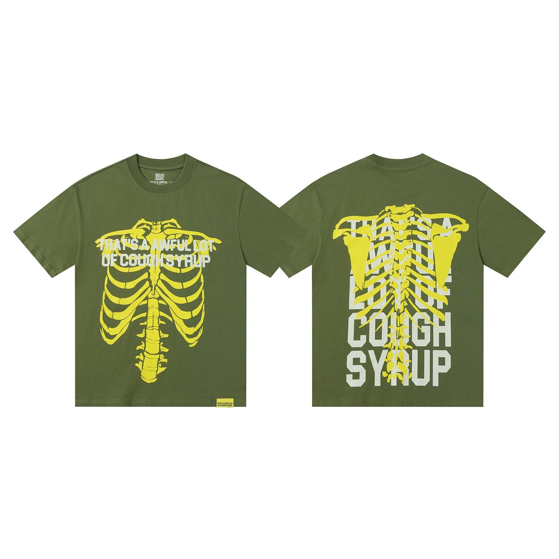 THAT'S A AWFUL LOT OF COUGH SYRUP Ribcage Graphic T-Shirt — front
