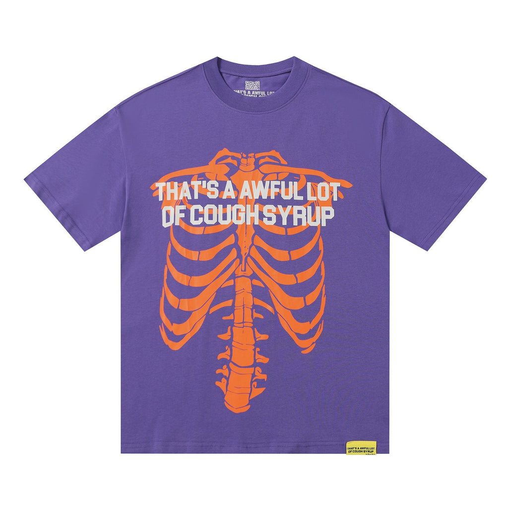 THAT'S A AWFUL LOT OF COUGH SYRUP Ribcage Graphic T-Shirt — front