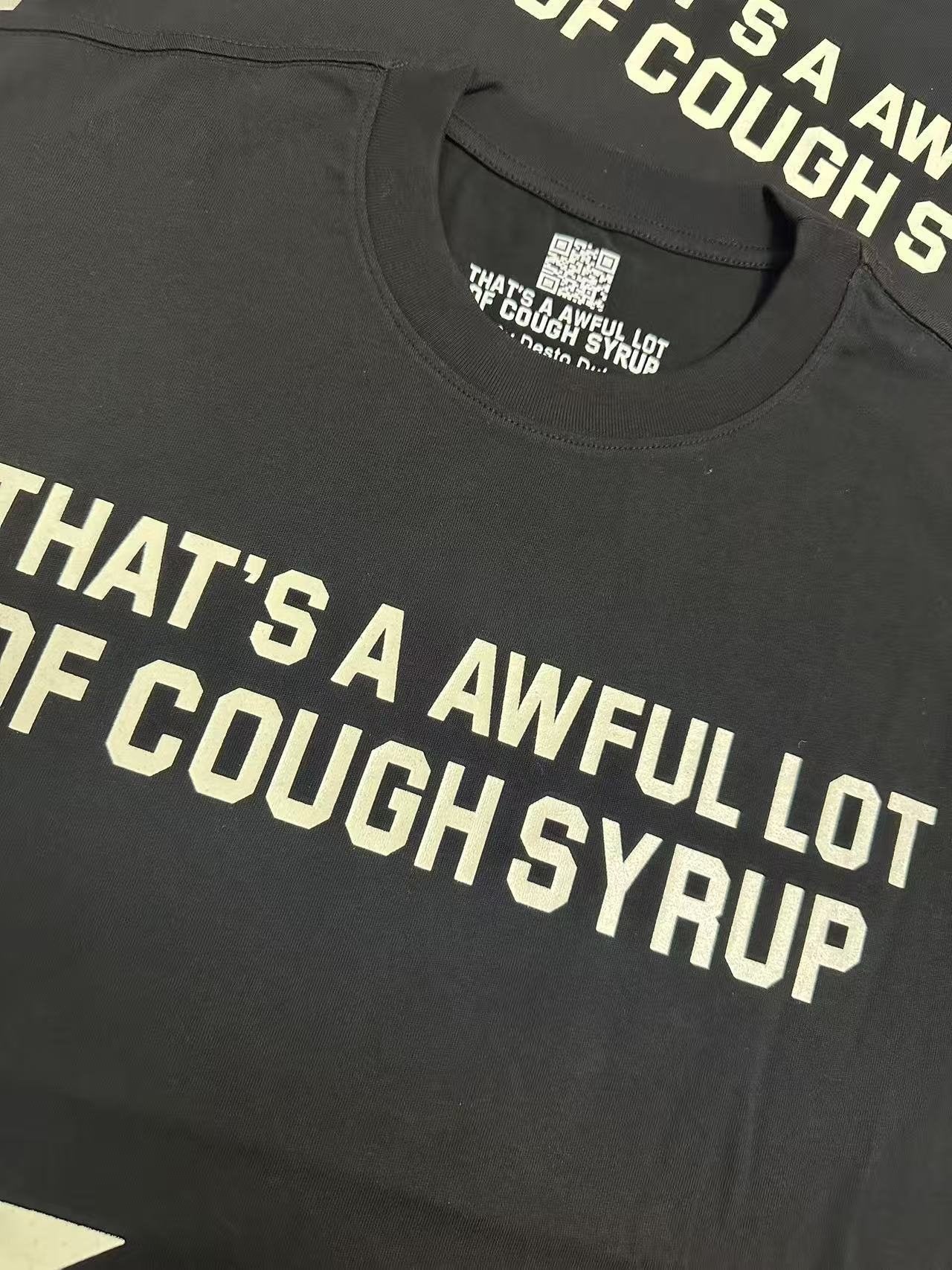 THAT'S A AWFUL LOT OF COUGH SYRUP Star Graphic Short-Sleeve T-Shirt — detail