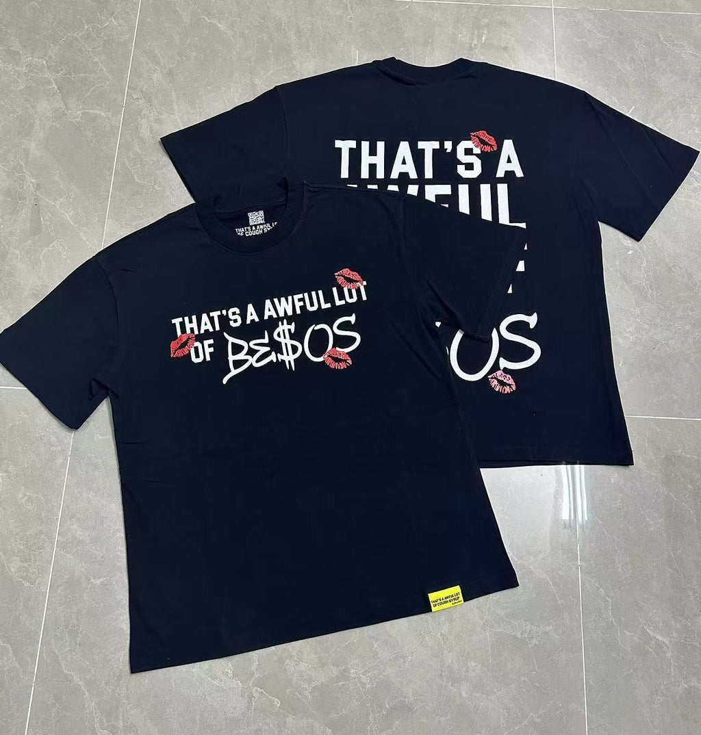 THAT'S A AWFUL LOT OF COUGH SYRUP Black Graphic Short-Sleeve T-Shirt — context