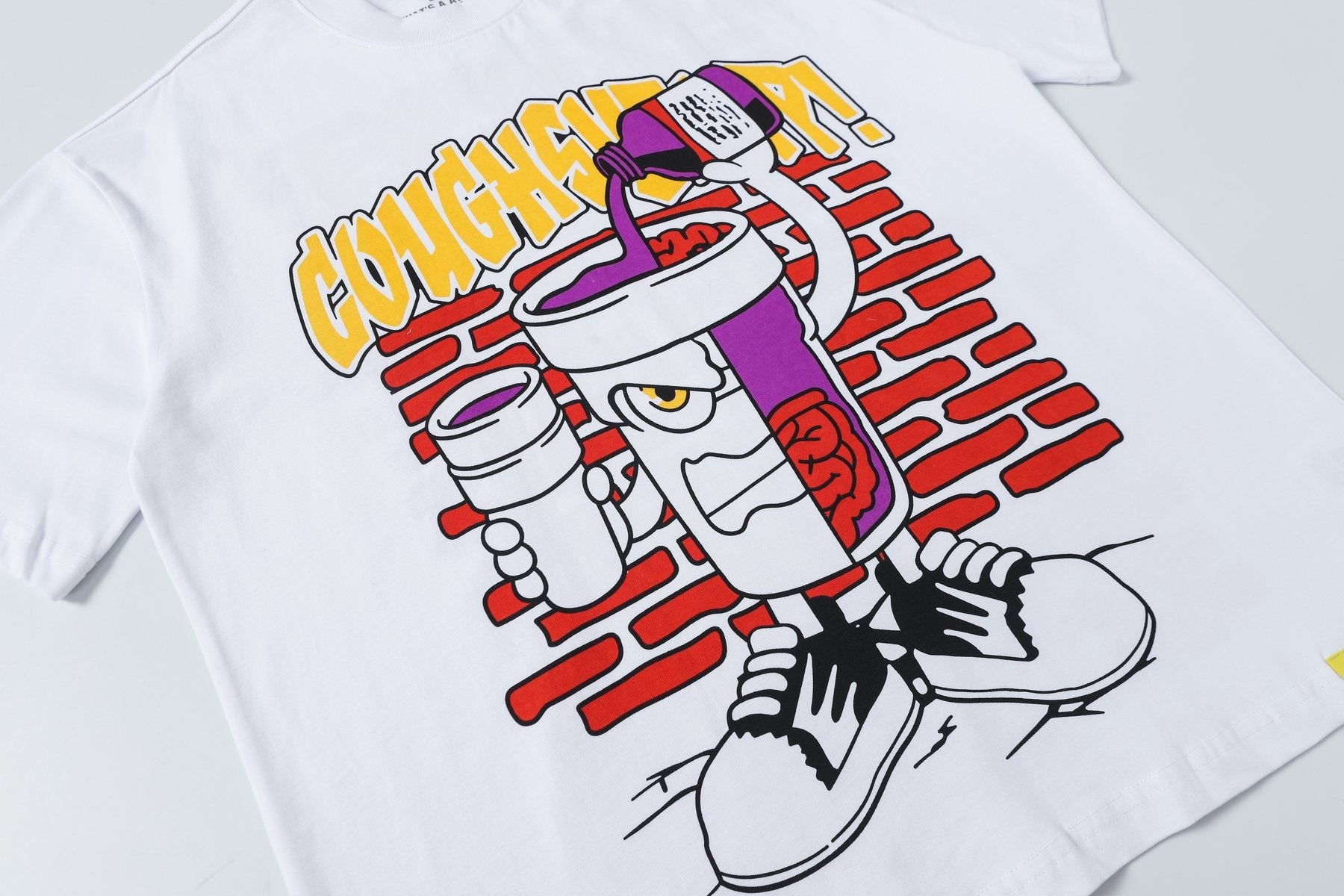 THAT'S A AWFUL LOT OF COUGH SYRUP White Graphic T-Shirt — detail