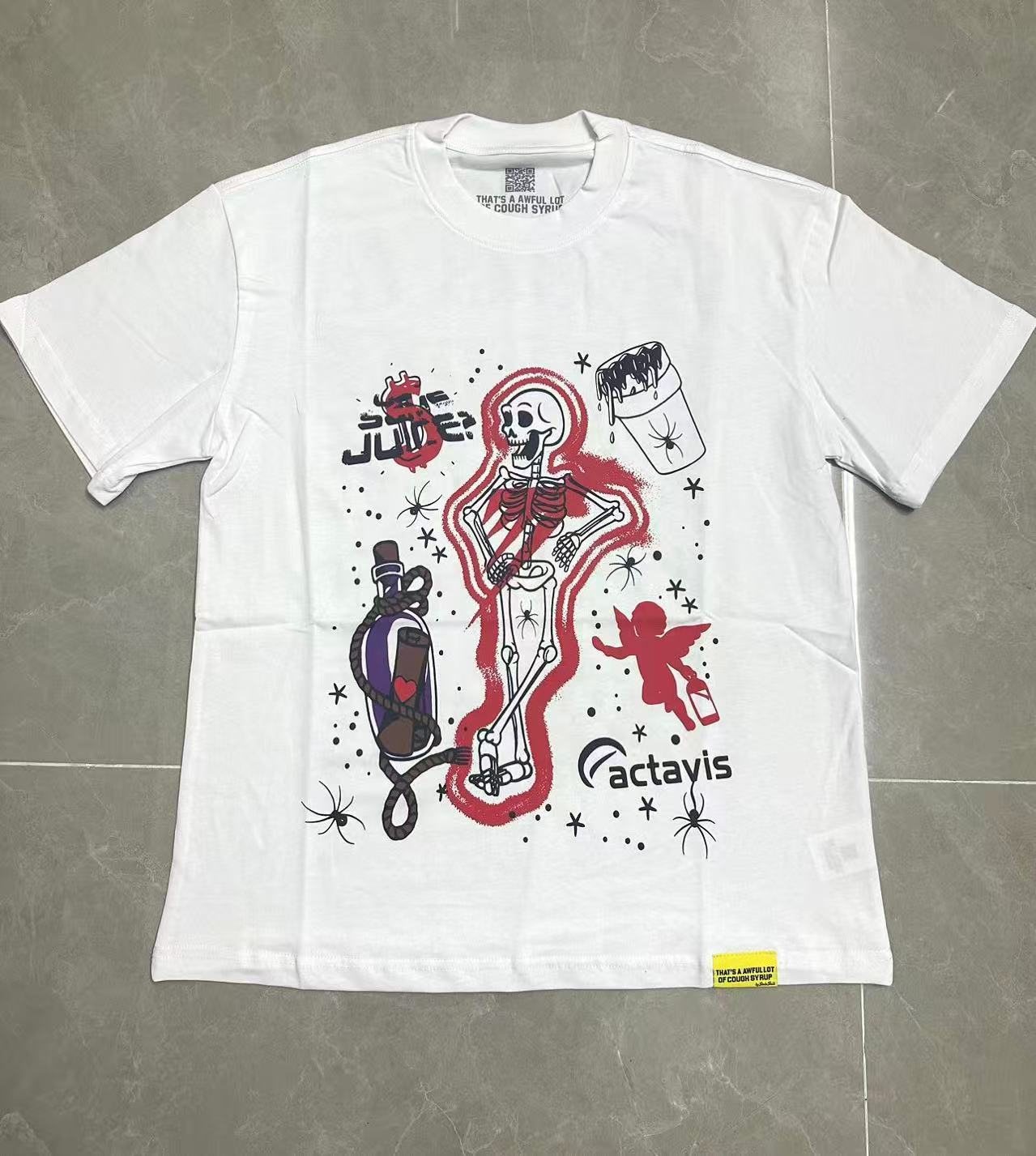 THAT'S A AWFUL LOT OF COUGH SYRUP Skeleton Graphic T-Shirt — front