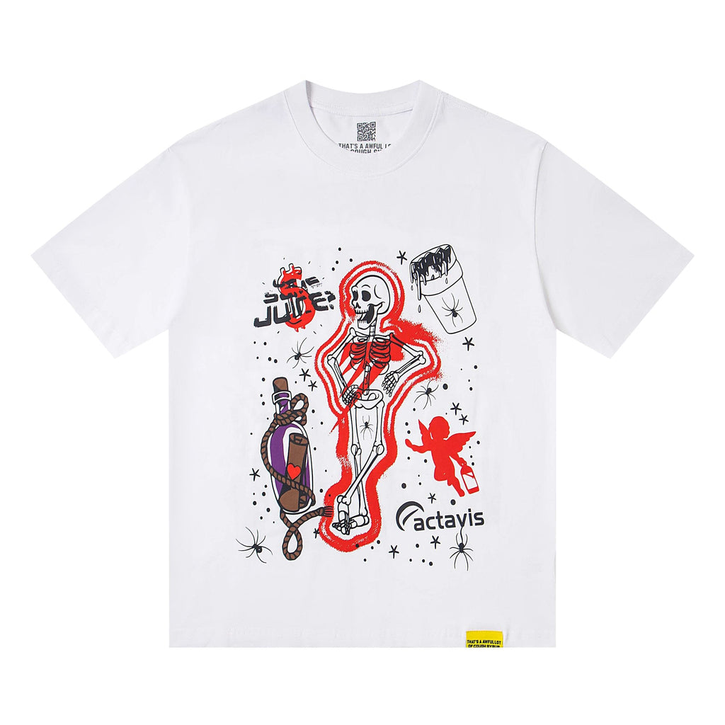 THAT'S A AWFUL LOT OF COUGH SYRUP Skeleton Graphic T-Shirt — hero