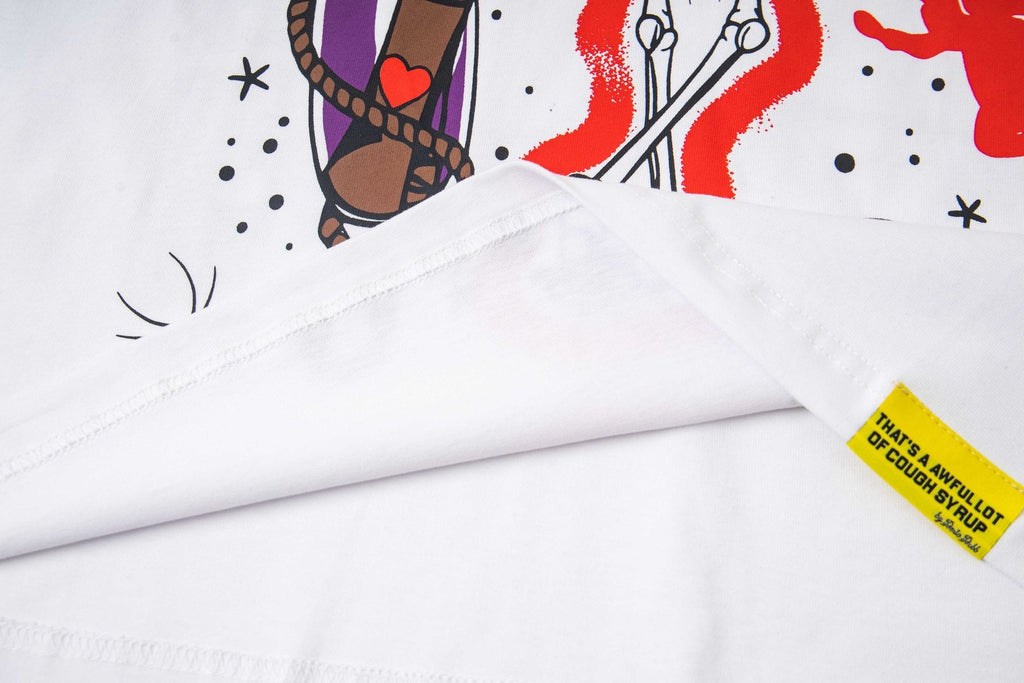 THAT'S A AWFUL LOT OF COUGH SYRUP Skeleton Graphic T-Shirt — detail