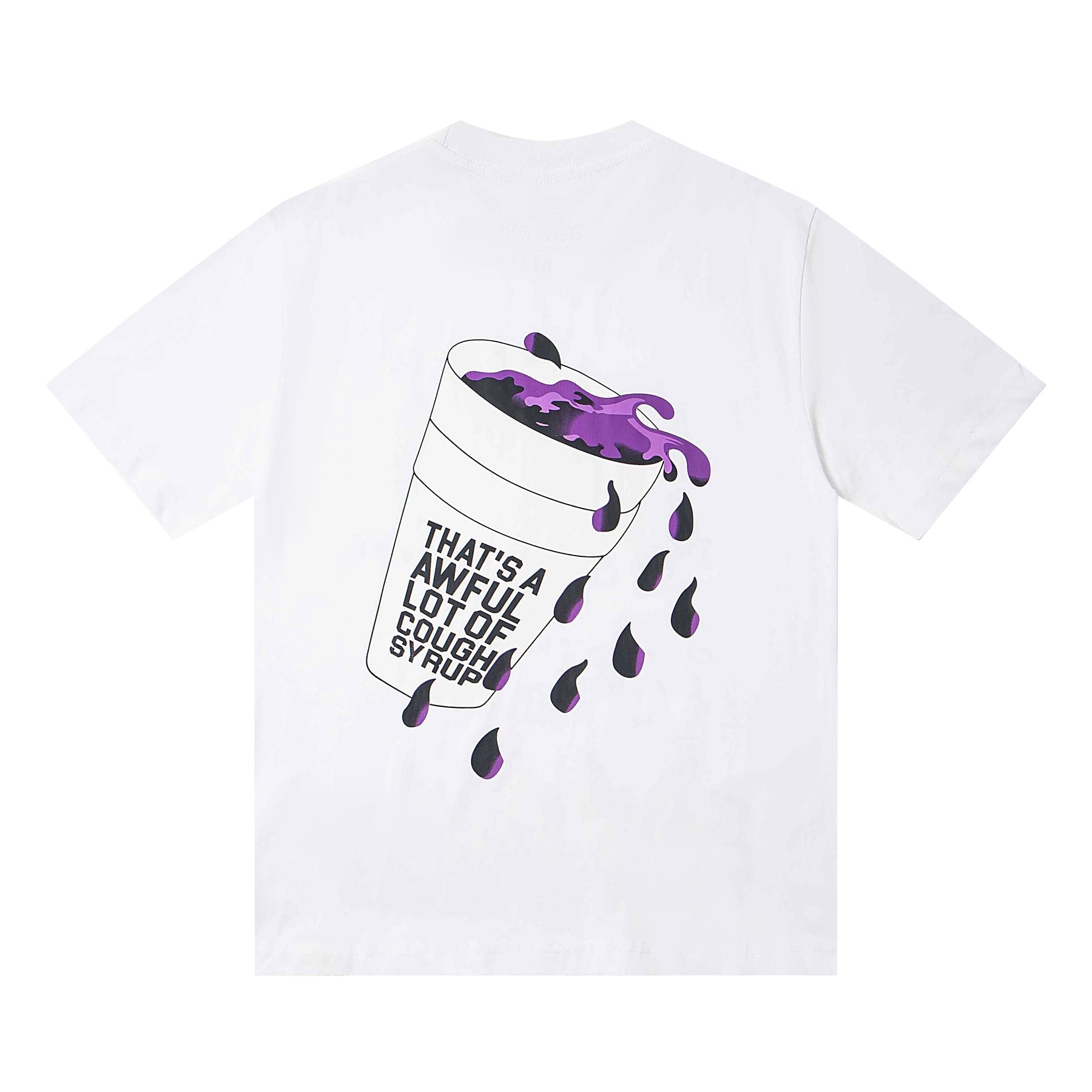 THAT'S A AWFUL LOT OF COUGH SYRUP PO UP Flame Graphic Short-Sleeve T-Shirt — back