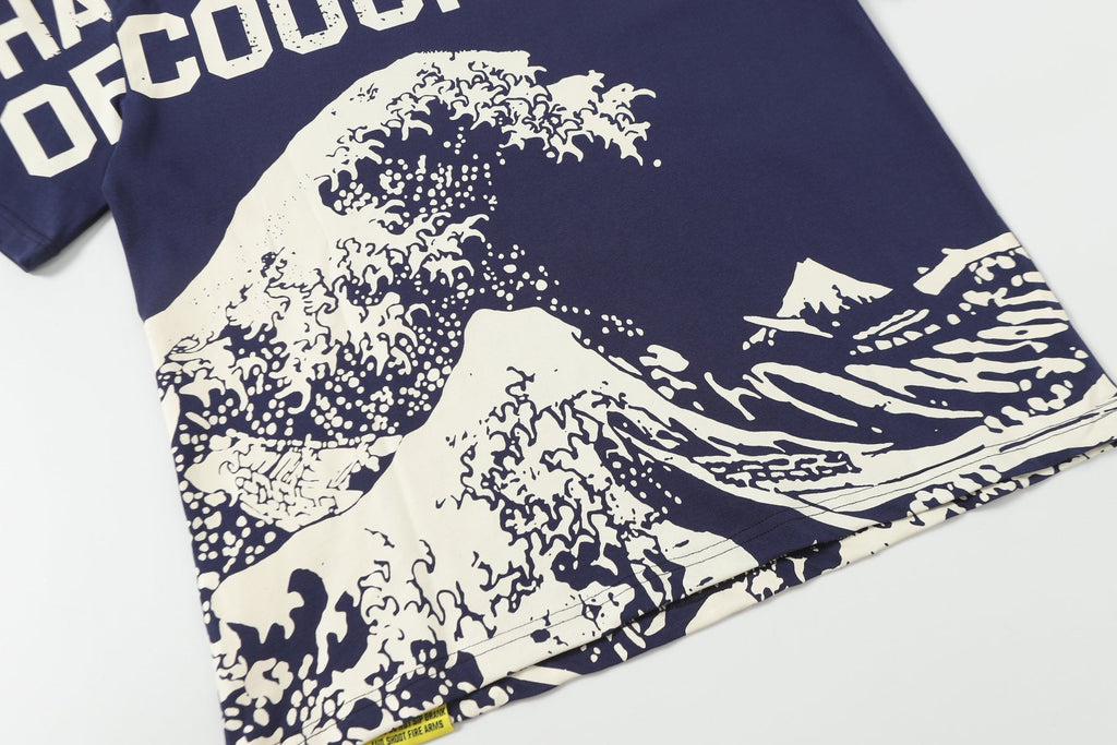 THAT'S A AWFUL LOT OF COUGH SYRUP Wave Graphic Short-Sleeve T-Shirt — detail