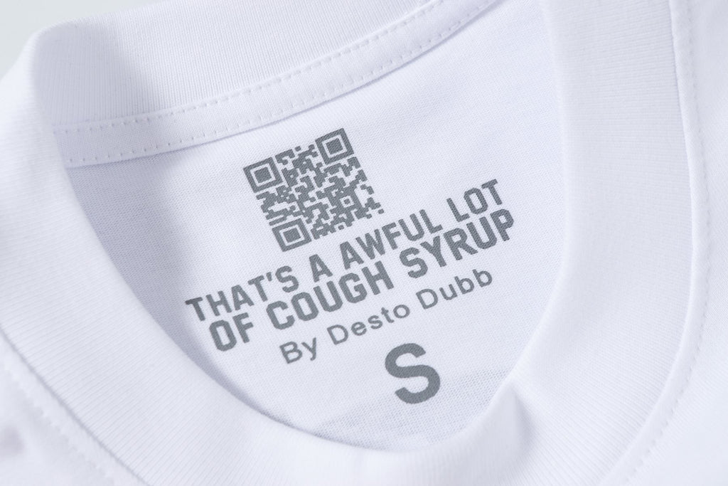 THAT'S A AWFUL LOT OF COUGH SYRUP Front & Back Graphic T-Shirt — neck_label
