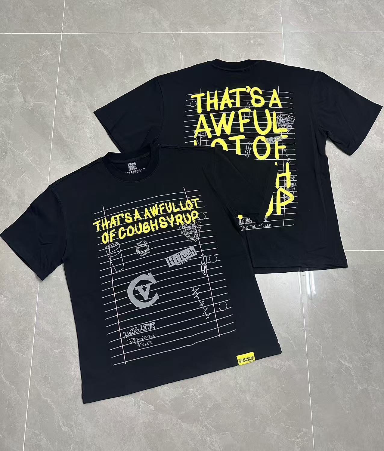THAT'S A AWFUL LOT OF COUGH SYRUP Front & Back Graphic T-Shirt — context