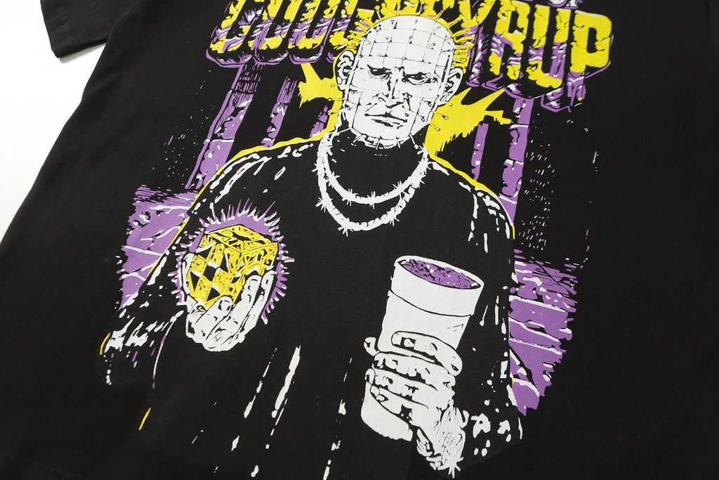 THAT'S A AWFUL LOT OF COUGH SYRUP Character Graphic Short-Sleeve T-Shirt — detail