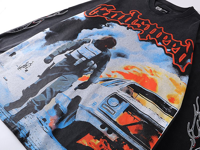 Godspeed Out of Many One Astronaut Graphic Long-Sleeve T-Shirt — detail