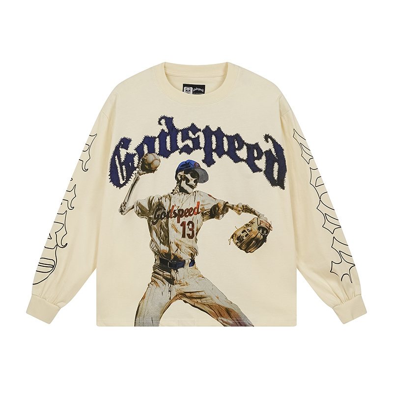 Godspeed Out of Many One Baseball Graphic Long-Sleeve T-Shirt — hero