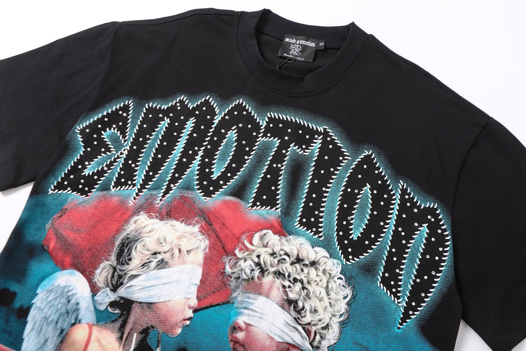 MIXED EMOTION Angel Graphic Short-Sleeve T-Shirt — detail