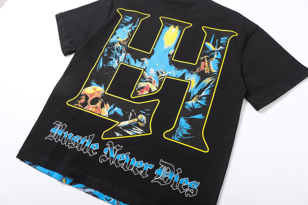 Life Hustlere Skeleton Graphic Short-Sleeve T-Shirt — detail
