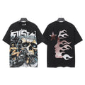 Hellstar Biker Skull Flame Graphic T-Shirt — hero