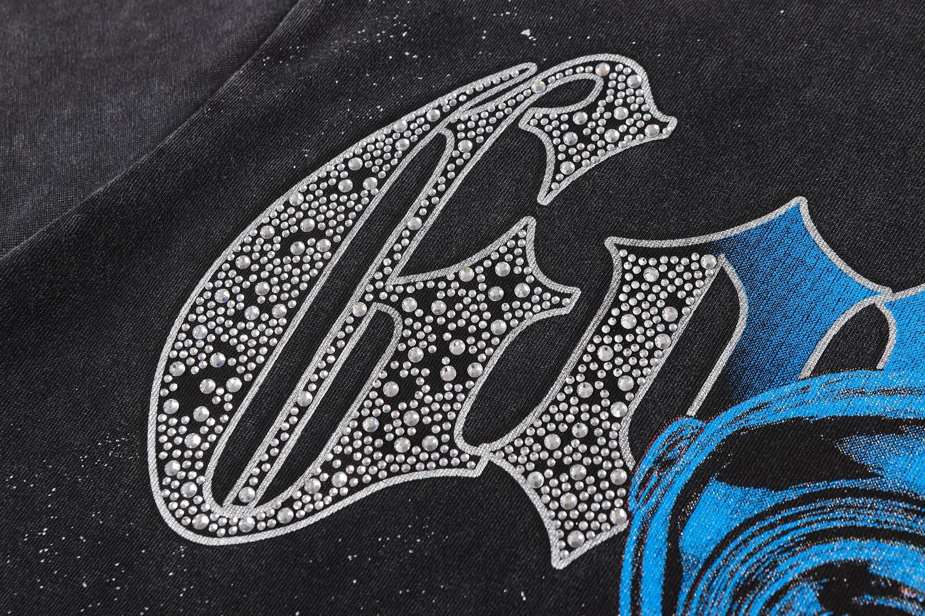 Godspeed Blue/Red Graphic Short-Sleeve T-Shirt — detail