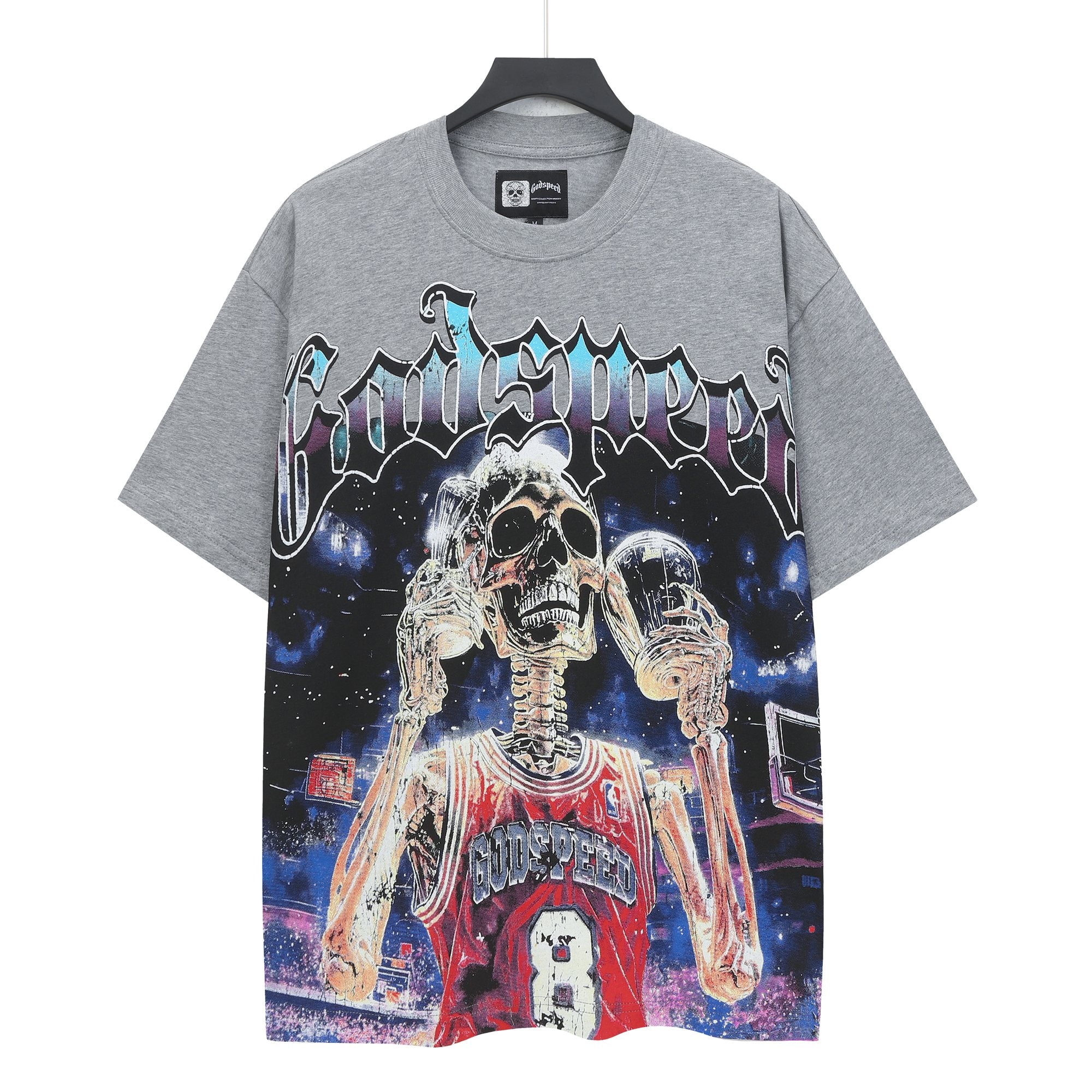 Godspeed Skeleton Basketball Graphic T-Shirt — hero