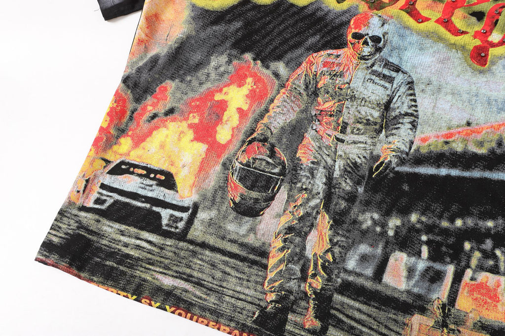 Godspeed Racing Flame Graphic T-Shirt — detail