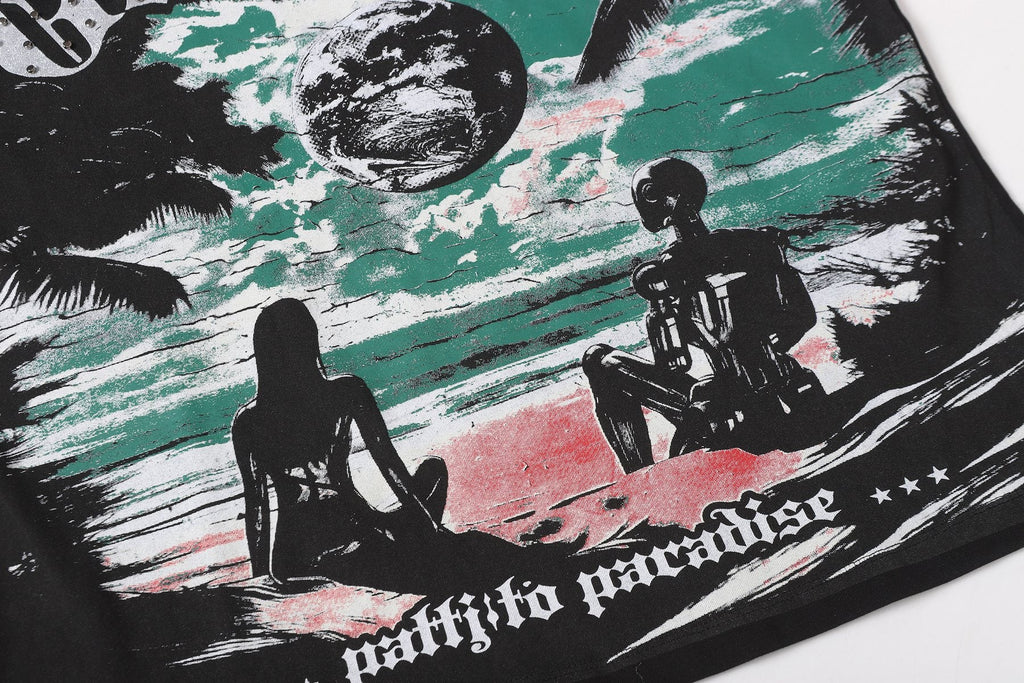 Godspeed Puffito Paradise Spray-Dye Graphic T-Shirt — detail