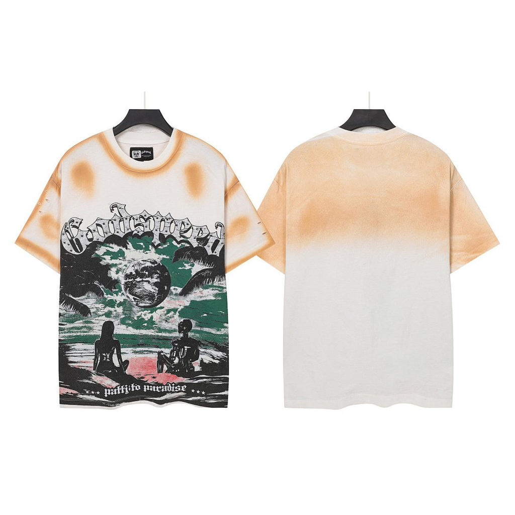 Godspeed Puffito Paradise Spray-Dye Graphic T-Shirt — front