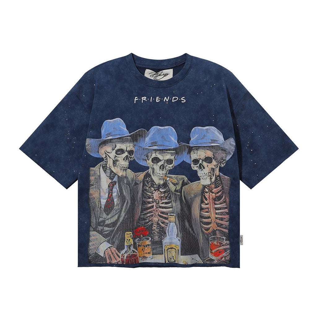 BKYS Revival Rock Skeleton Graphic Short-Sleeve T-Shirt — hero