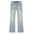 Purple Brand Light Blue Rhinestone Flare Jeans — hero