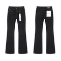 Purple Brand Black Rhinestone Stripe Flared Jeans — hero