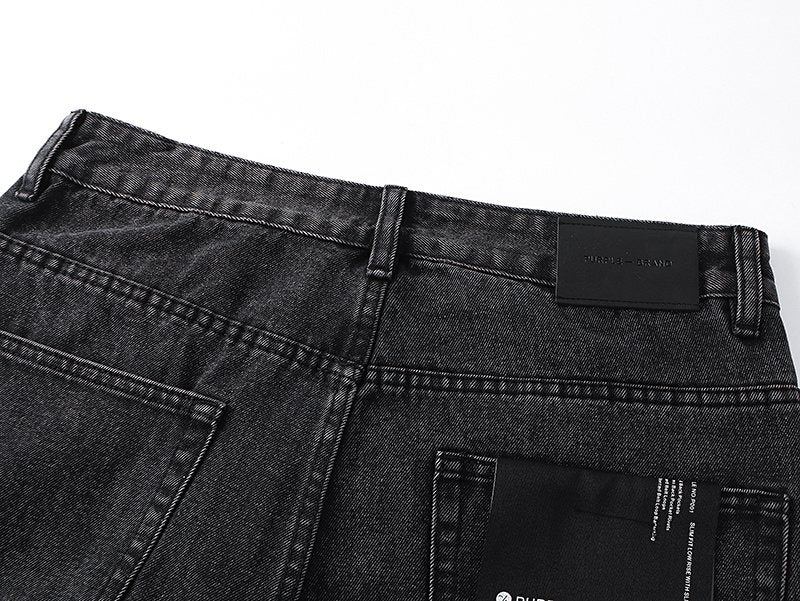 Purple Brand Black Starburst Wash Jeans — detail