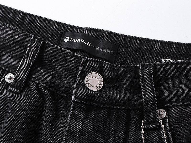 Purple Brand Black Starburst Wash Jeans — detail